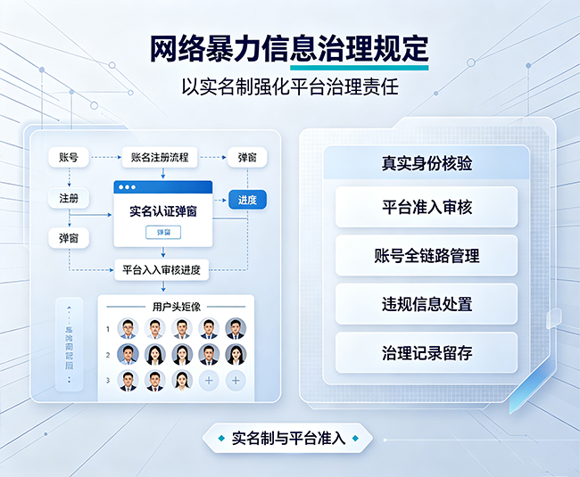《网络暴力信息治理规定》中关于&ldquo;实名制与平台准入
