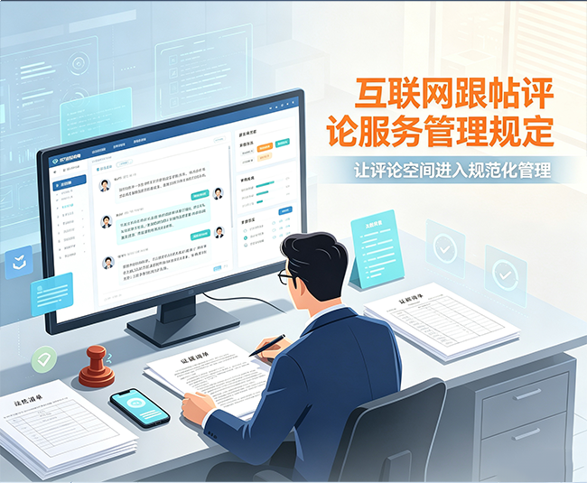 关于上网评论（发帖、回复、留言等）的法律法规《互联网跟帖评论服务管理规定》
